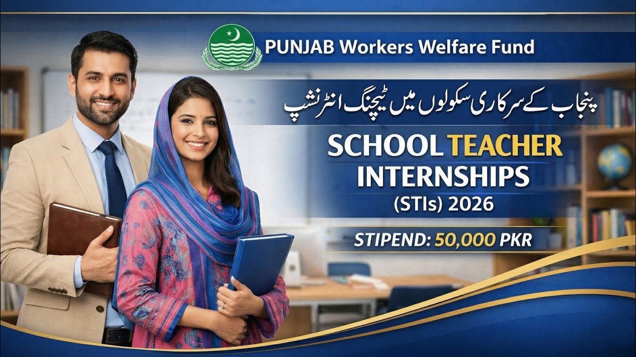 Punjab Workers Welfare Fund School School Teacher Internships STIs 2026