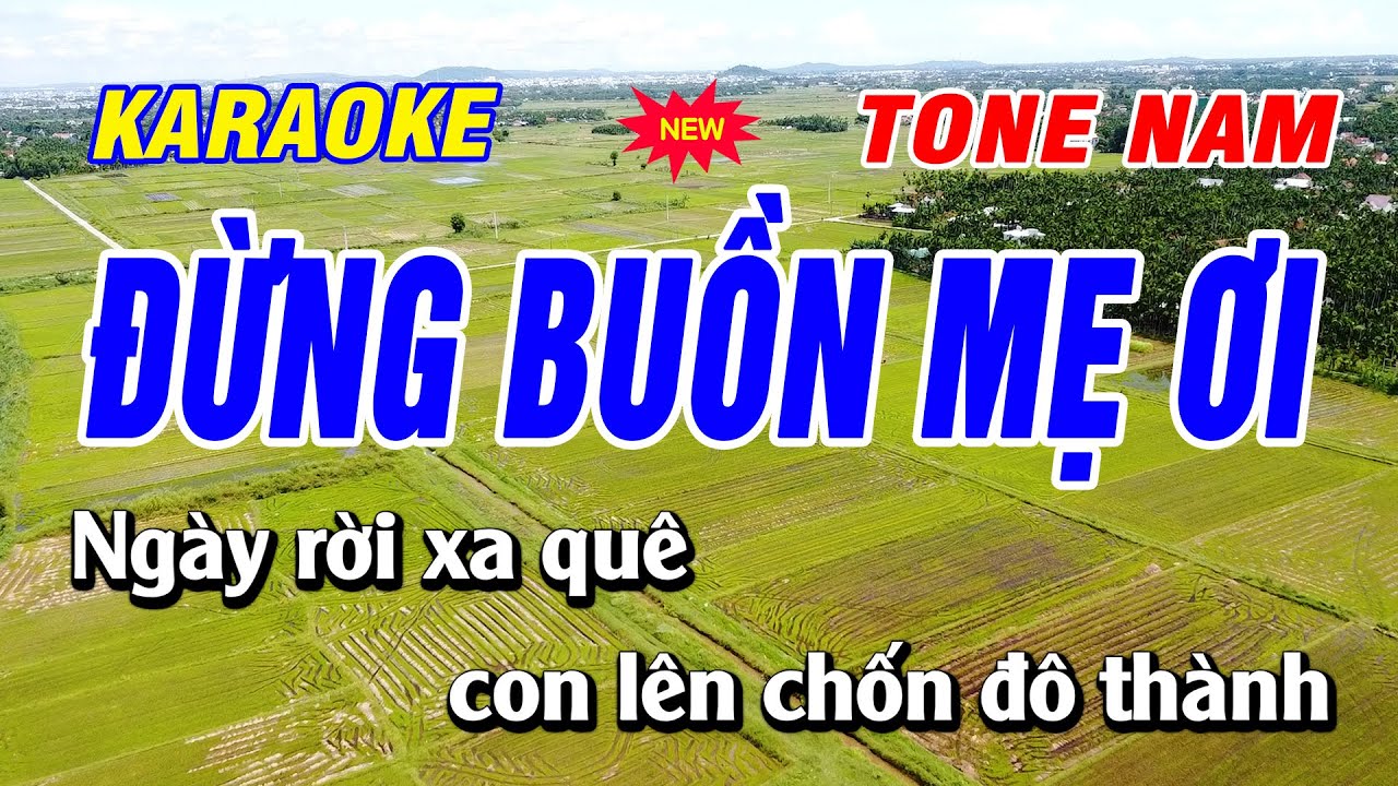 🎤 Đừng Buồn Mẹ ơi - Karaoke Tone Nam  | Beat Hay 🎶 | Bạch Duy Sơn