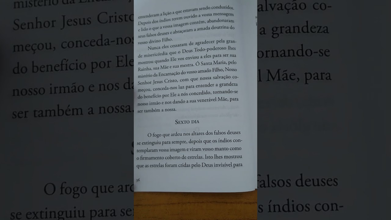 Sexto dia da Novena a Nossa Senhora de Guadalupe. 