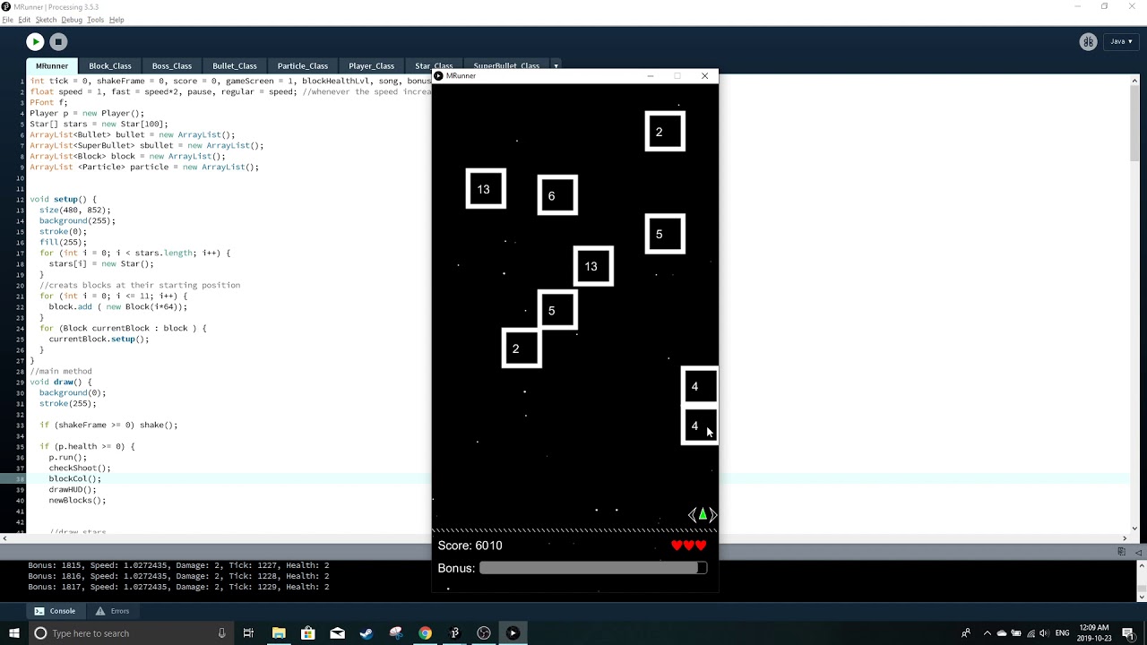 Games and Side Projects (Processing)