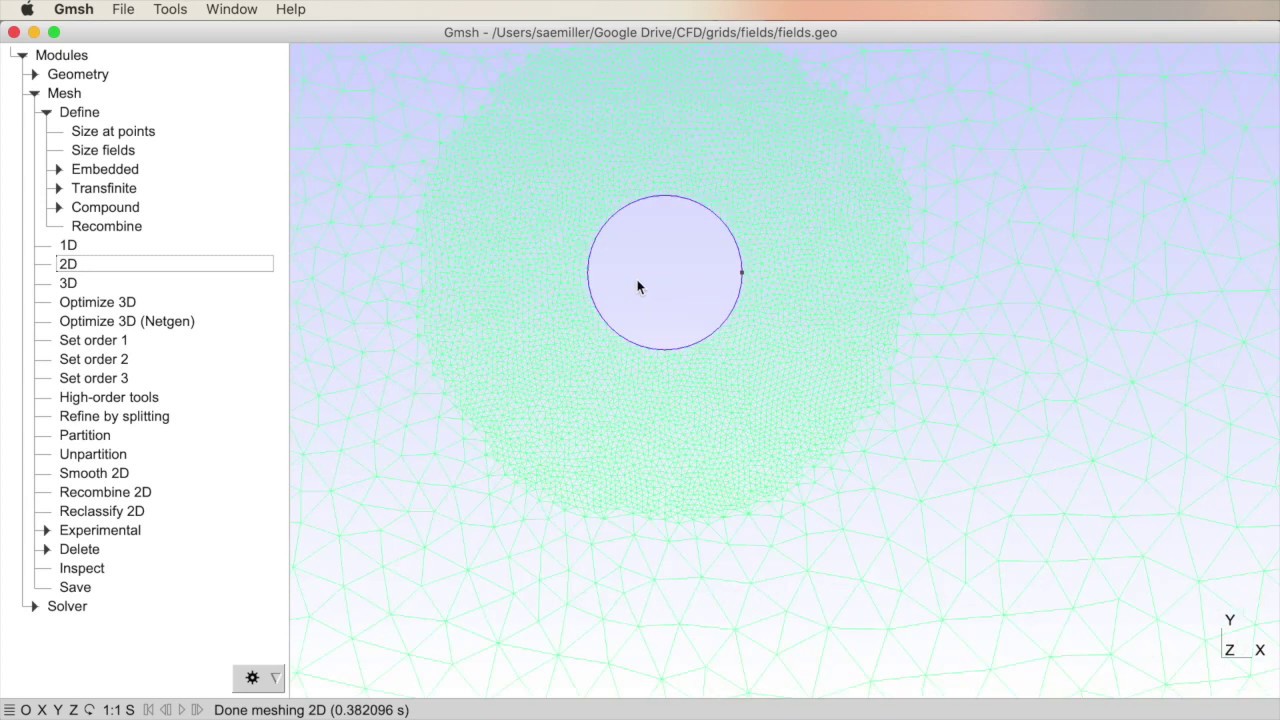 Grid Generation - GMSH - 7 - Controlling Grid Point Density with Fields