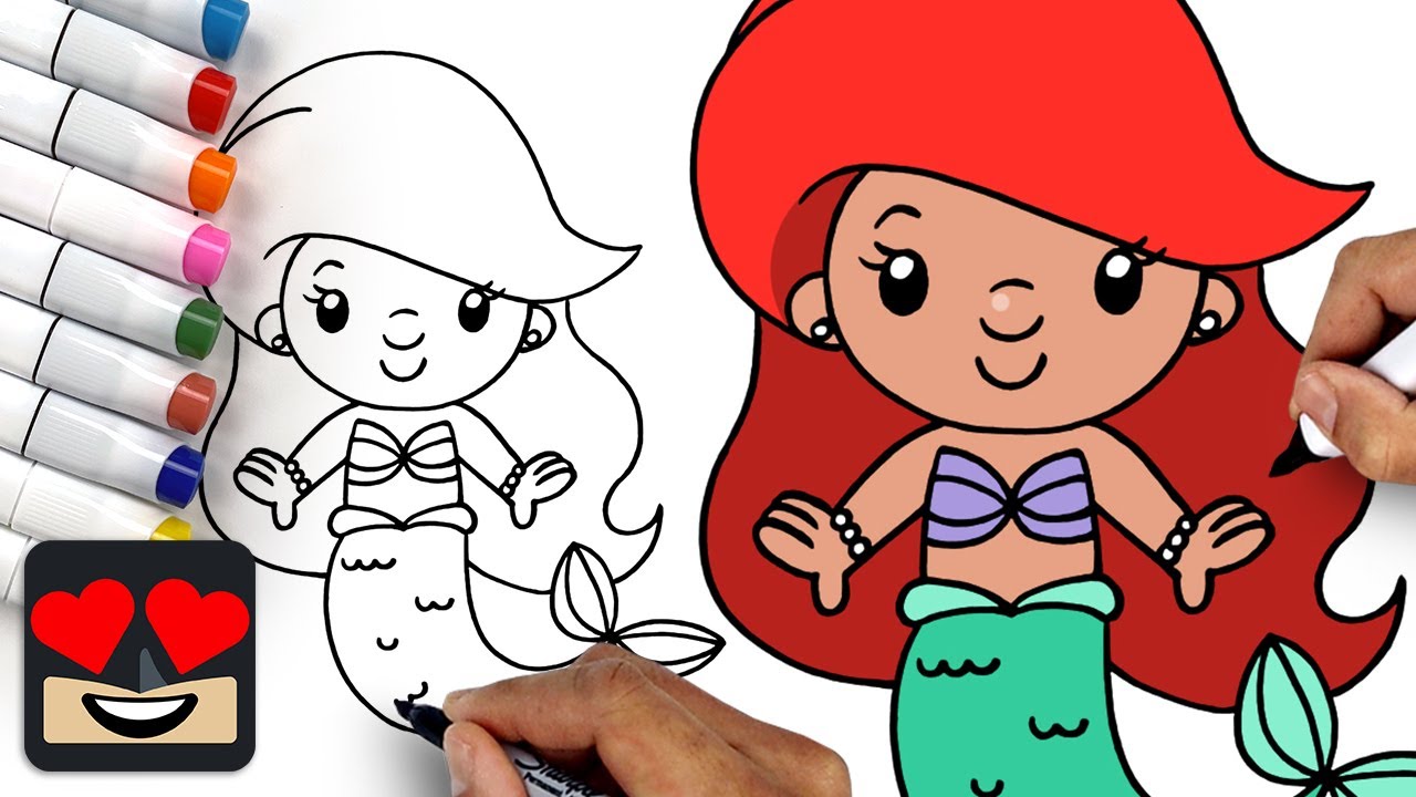 How To Draw Ariel | The Little Mermaid