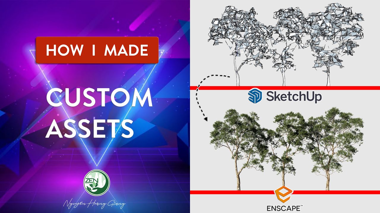 Sketchup + Enscape: TIPS ENSCAPE - Tạo Thư Viện Proxy Custom Assets.