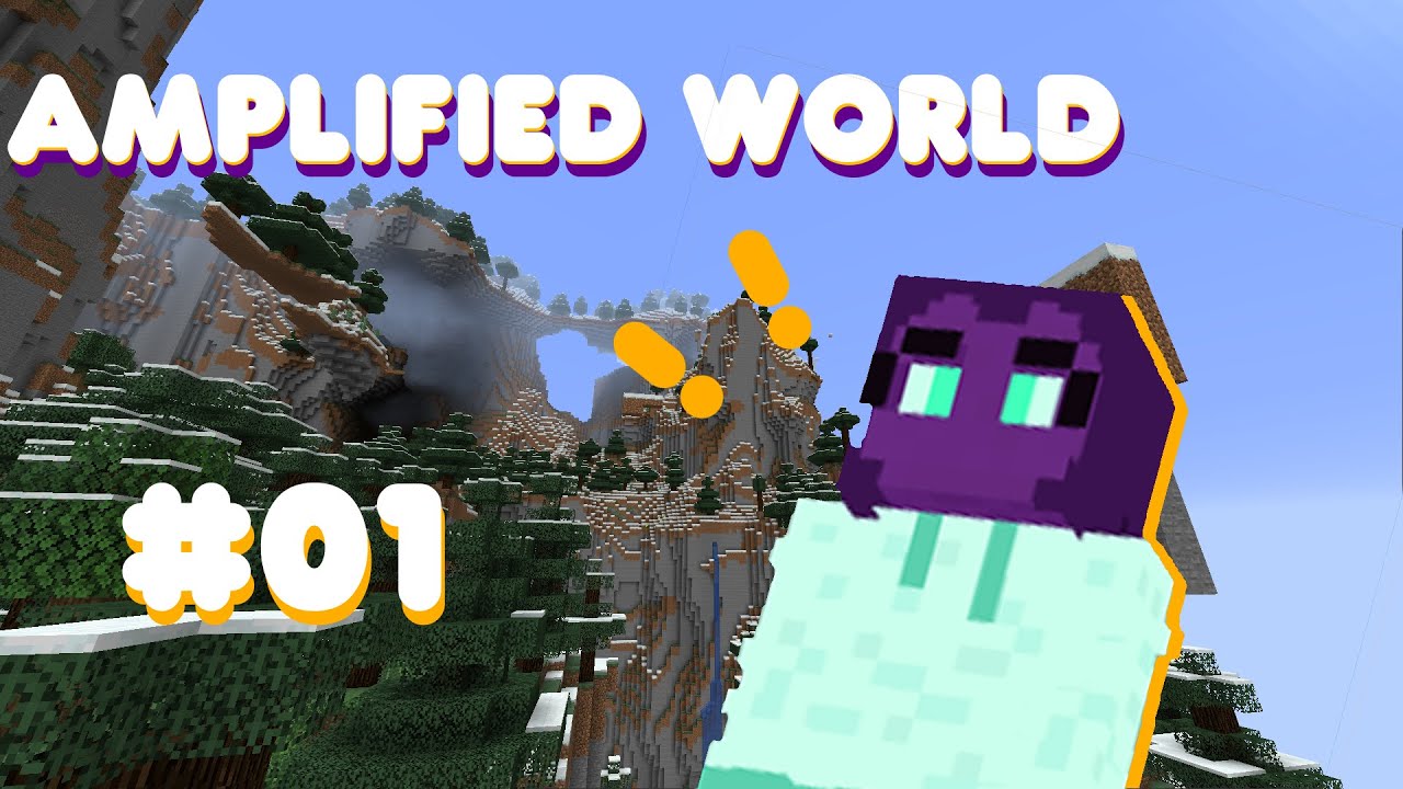 Minecraft Amplified world letsplay! {#1}