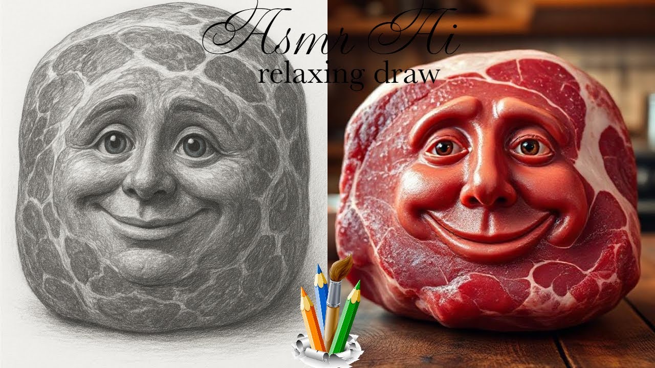 ASMR AI Video High-protein beef and B&W draw beef