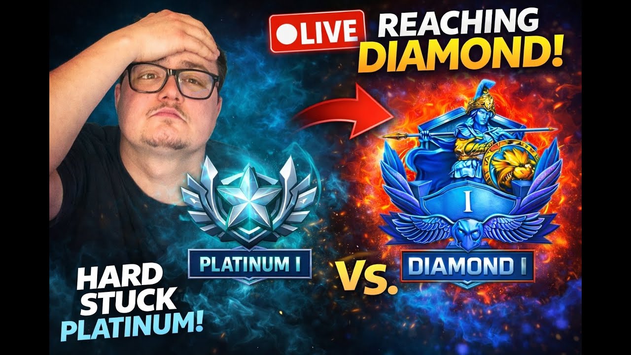 *Live* Ranked Play* Hard stuck Plat* Trying to reach diamond*Day 3*