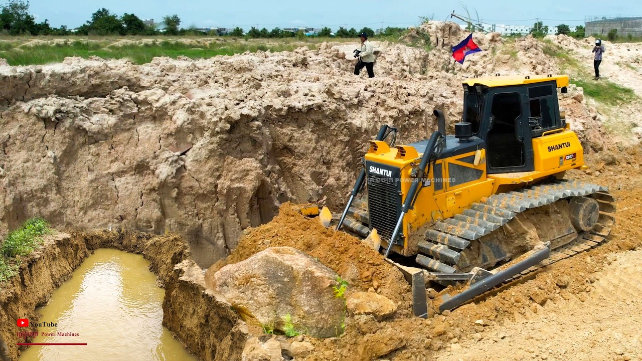 NEW JOBS! Wow Huge Pit Land Take Fill Many​ Dozer Shantui & Many 25.5t Dumper Spread Stone Back Fill