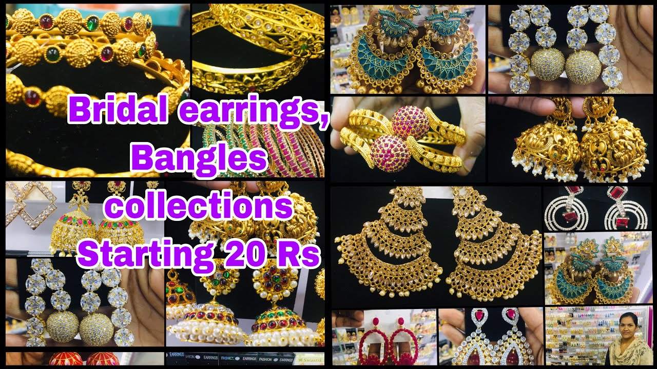 Bridal and Fancy Earrings Collections | From Rs. 20 onwards | Exclusive Showroom at Sowcarpet