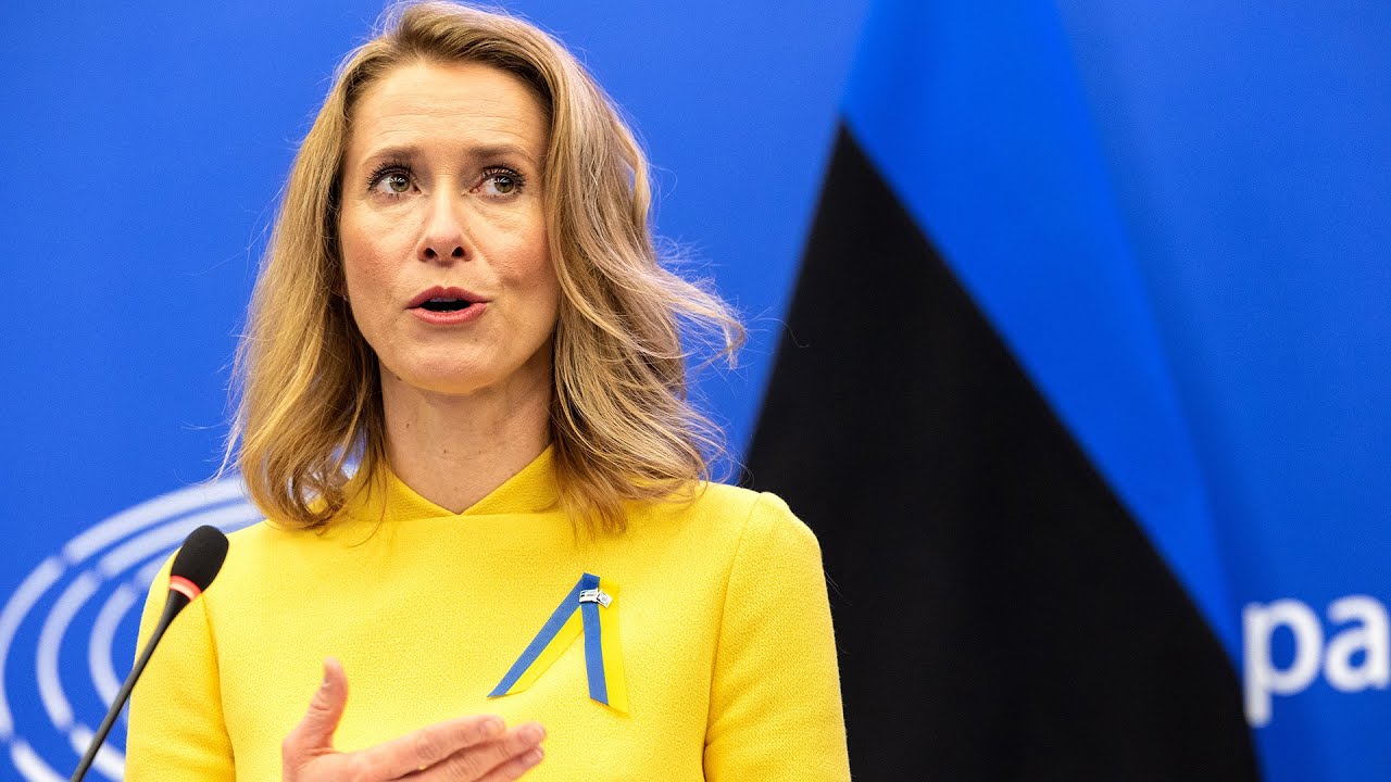 Kaja Kallas Estonian PM EU debates in European Parliament about Russia's aggression against Ukraine