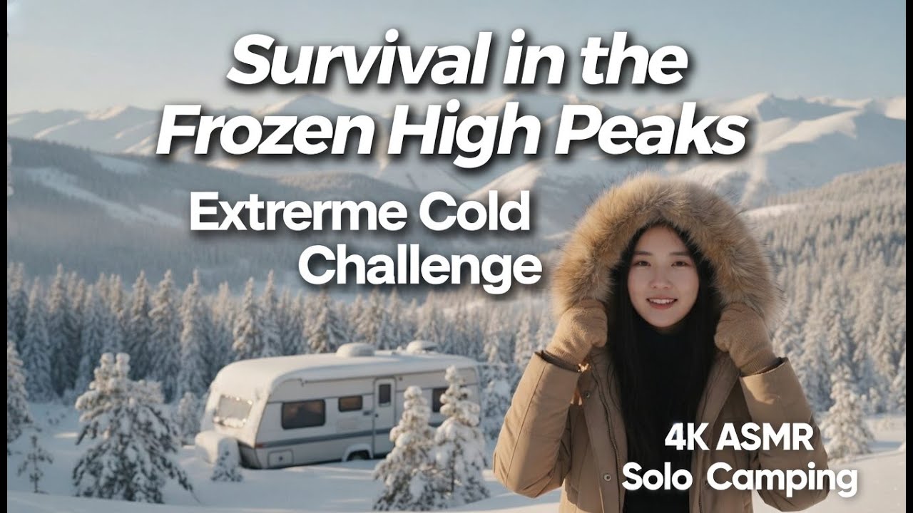 &ndash;30&deg;C Extreme Cold Solo Camping in Frozen Mountains ❄️| 4K ASMR Survival Challenge | Kirin Frozen