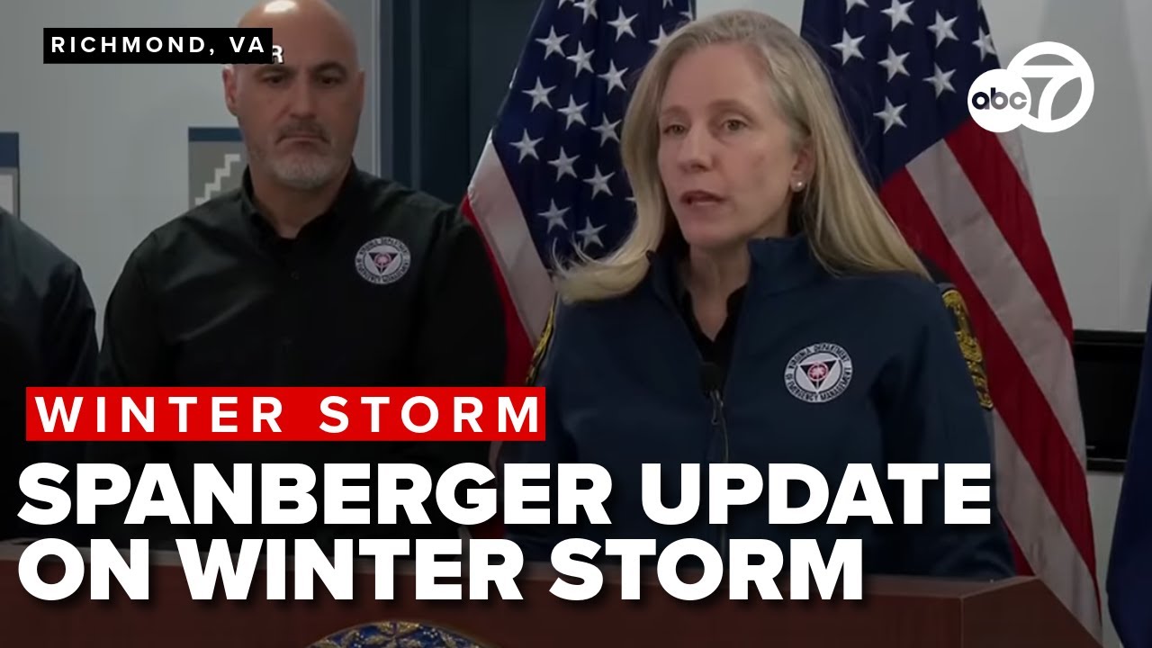 LIVE | Virginia Gov. Abigail Spanberger provides update on weekend winter storm