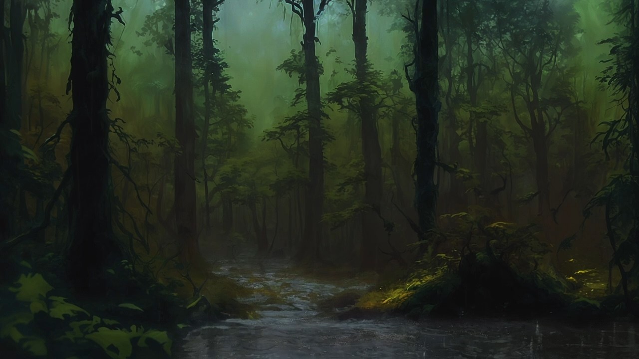 Cold Night Rain in the Forest | Stress Relief and Deep Sleep in Minutes | Dark Screen | 3 Hours
