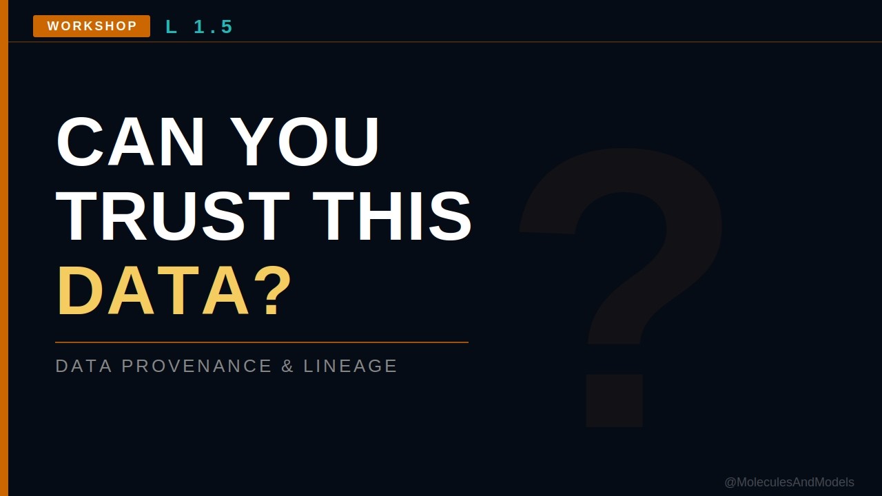 Lecture 1.5 (Workshop): Data Provenance and Lineage | Auditing the Story Behind the File