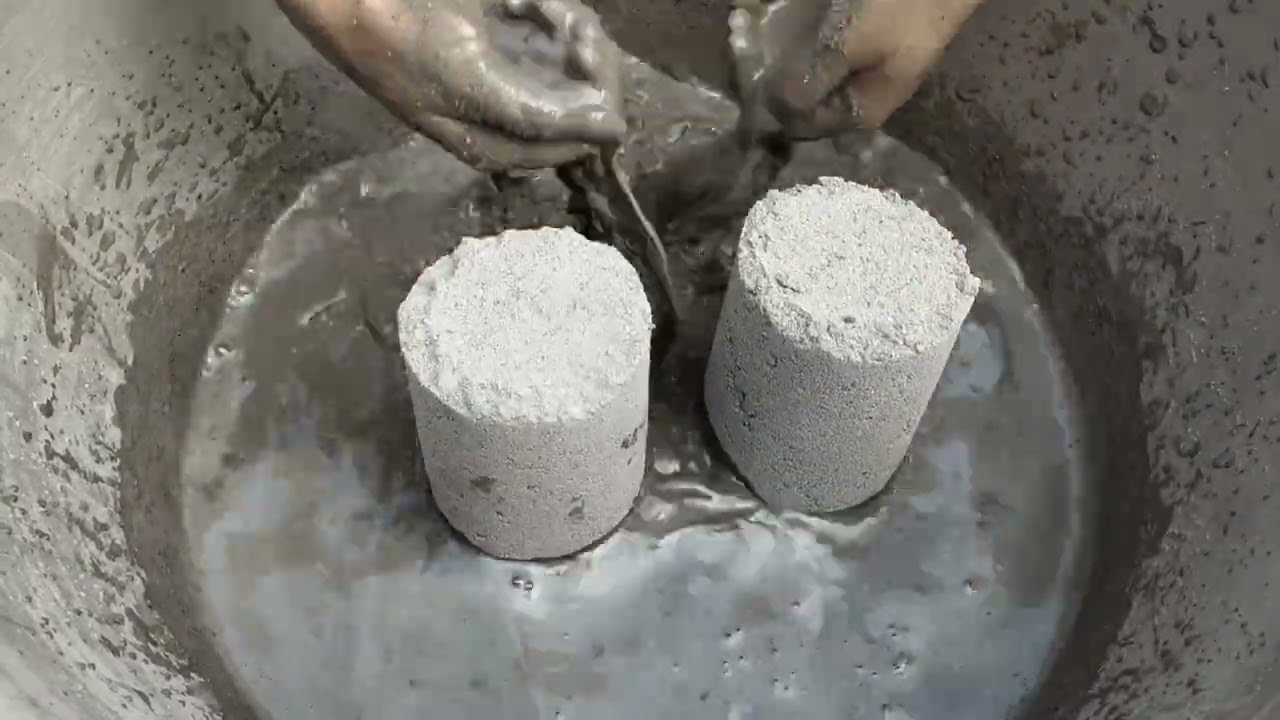Gritty sand cement crumbling in water 💦💦 SA ASMR