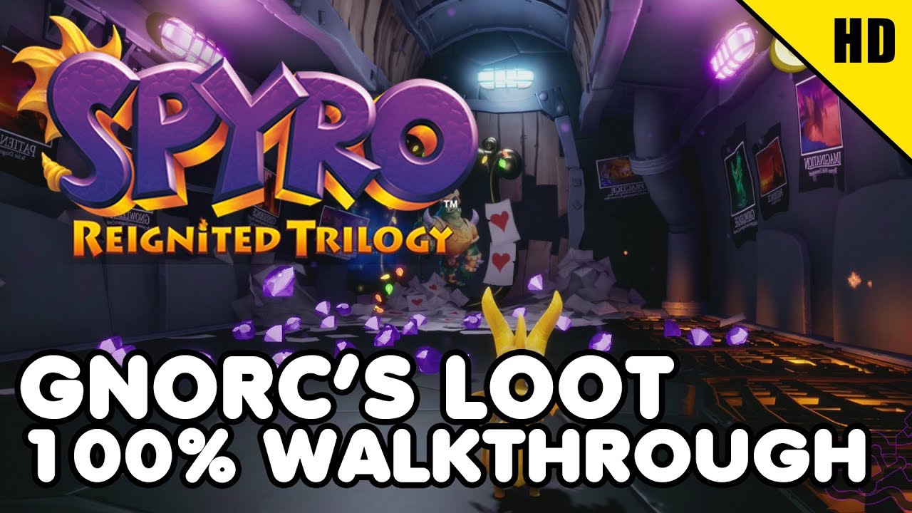 Spyro The Dragon PS4 - GNORC'S LOOT 100% Walkthrough All Gems
