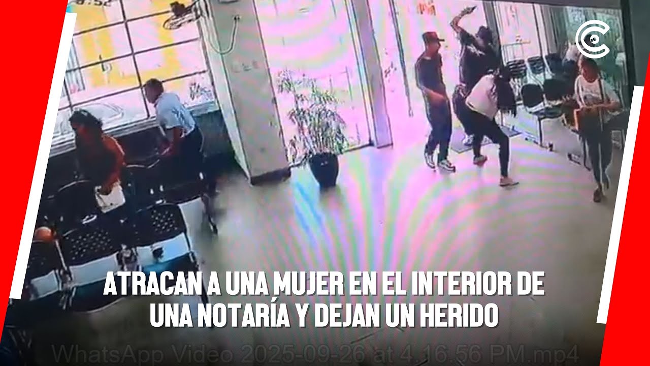 PIURA | ATRACAN a una mujer en el interior de una NOTAR&Iacute;A y dejan un HERIDO