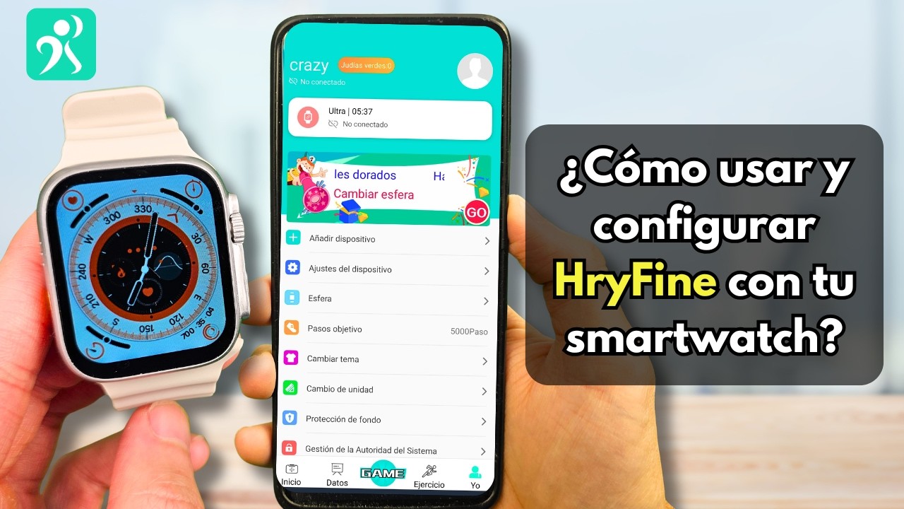 ¿Cómo configurar HryFine y conectar el smartwatch al teléfono? ​✅​
