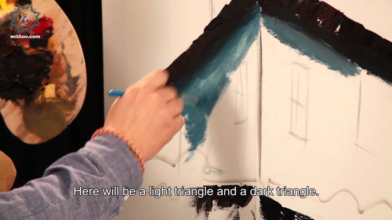 Art Lesson by Pavel Mitkov - How to paint... Old House (EN)