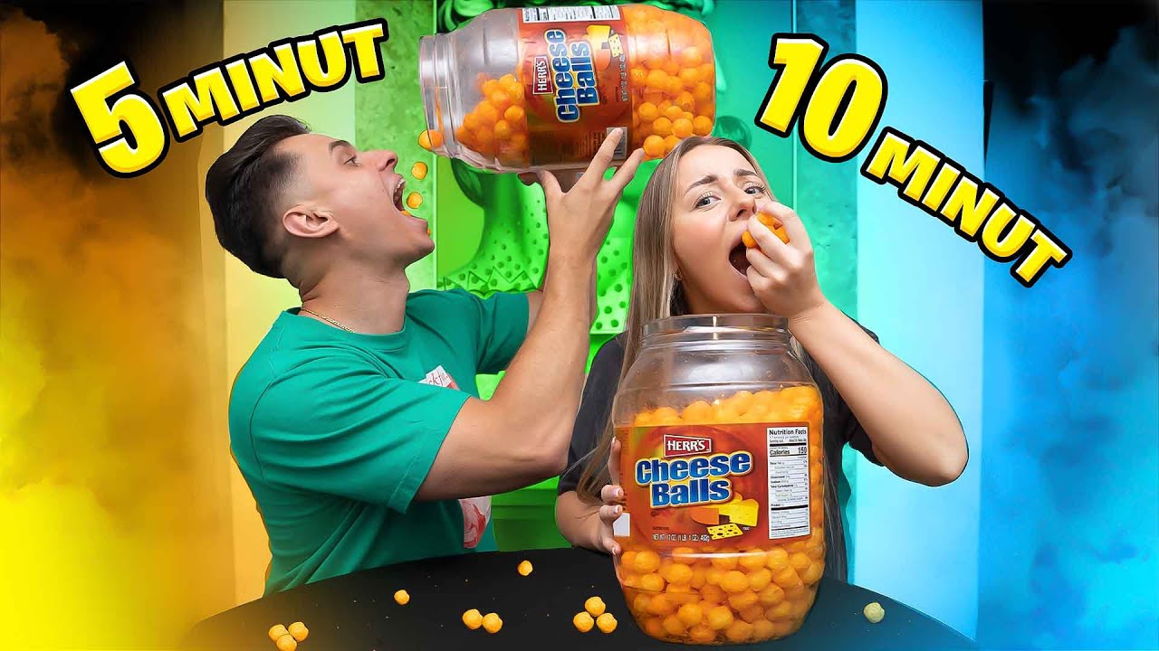 KTO PIERWSZY ZJE BECZKĘ XXL CHEESE BALLS?! z @Farellski 🔥