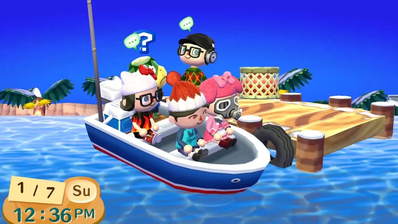 ACNL Welcome amiibo - An Hour Of Online Play (max players) Town Tour, Tortimer's island And More...