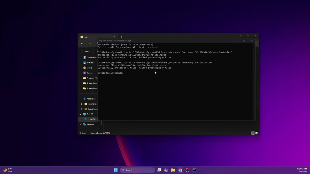 How to deny editing access to Windows 11 hosts file