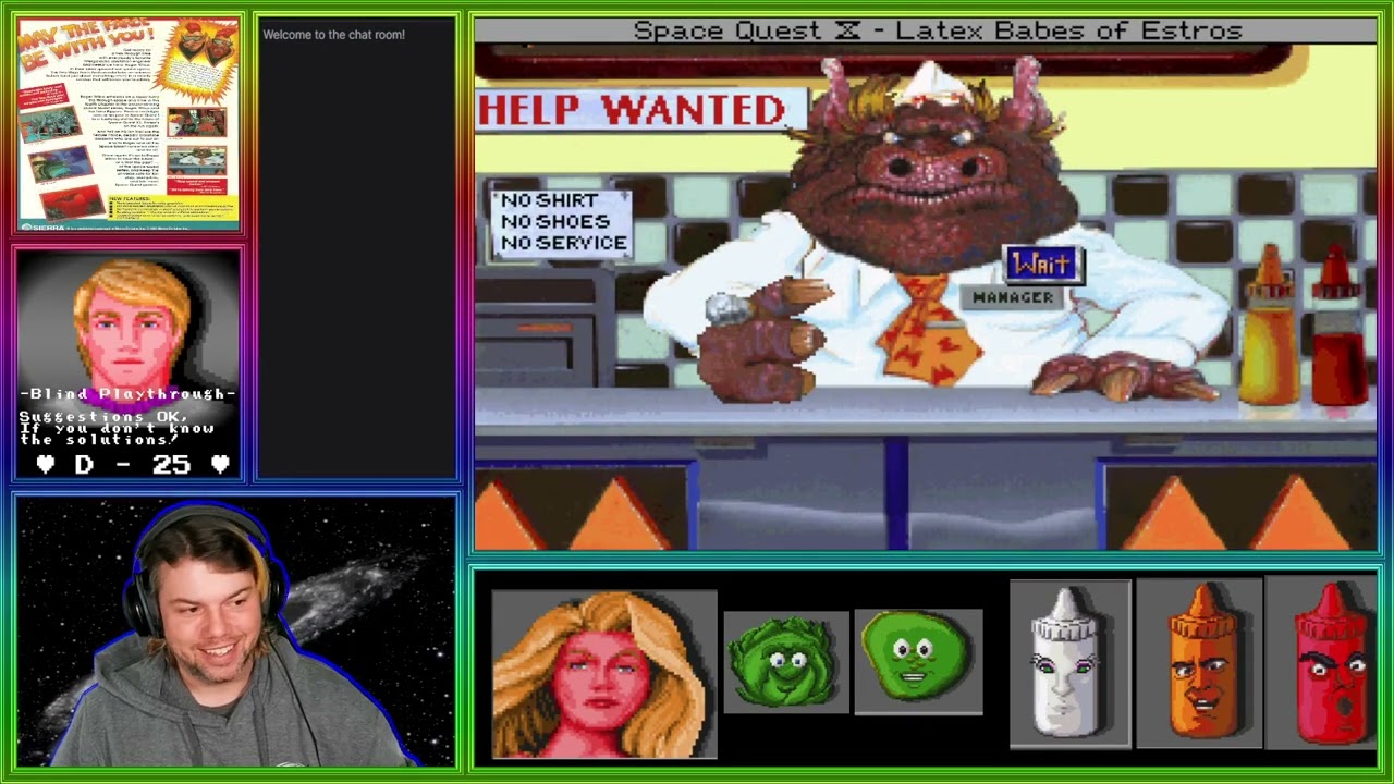 314th Stream - Space Quest IV - Sierra Adventure Blind Playthroughs! 