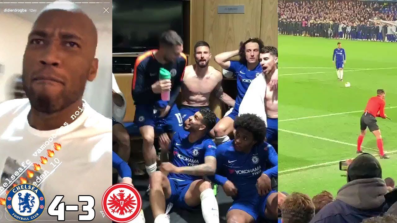 Chelsea Players & Fans Celebrations Chelsea Vs Frankfurt 1-1 (4-3) UEFA Europa League