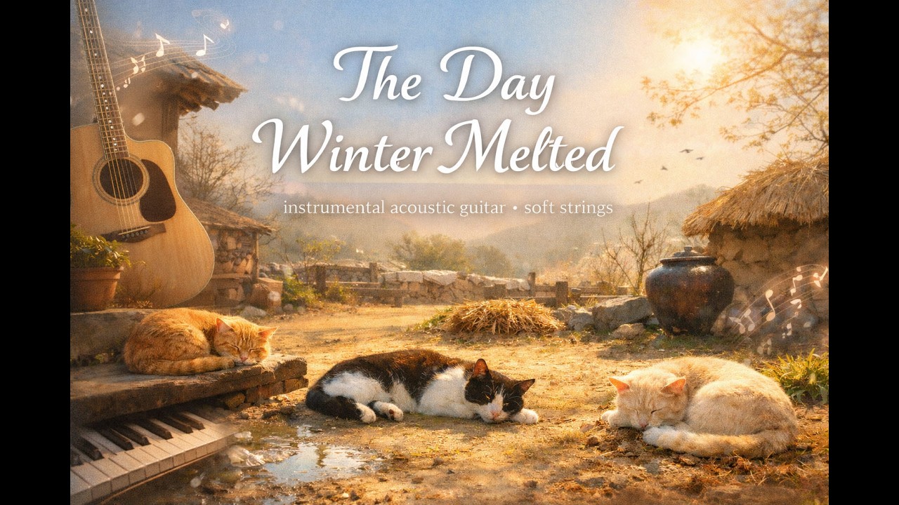 The Day Winter Melted 2 I  Peaceful Countryside Spring Ambience with Sleeping Cats [10 min]
