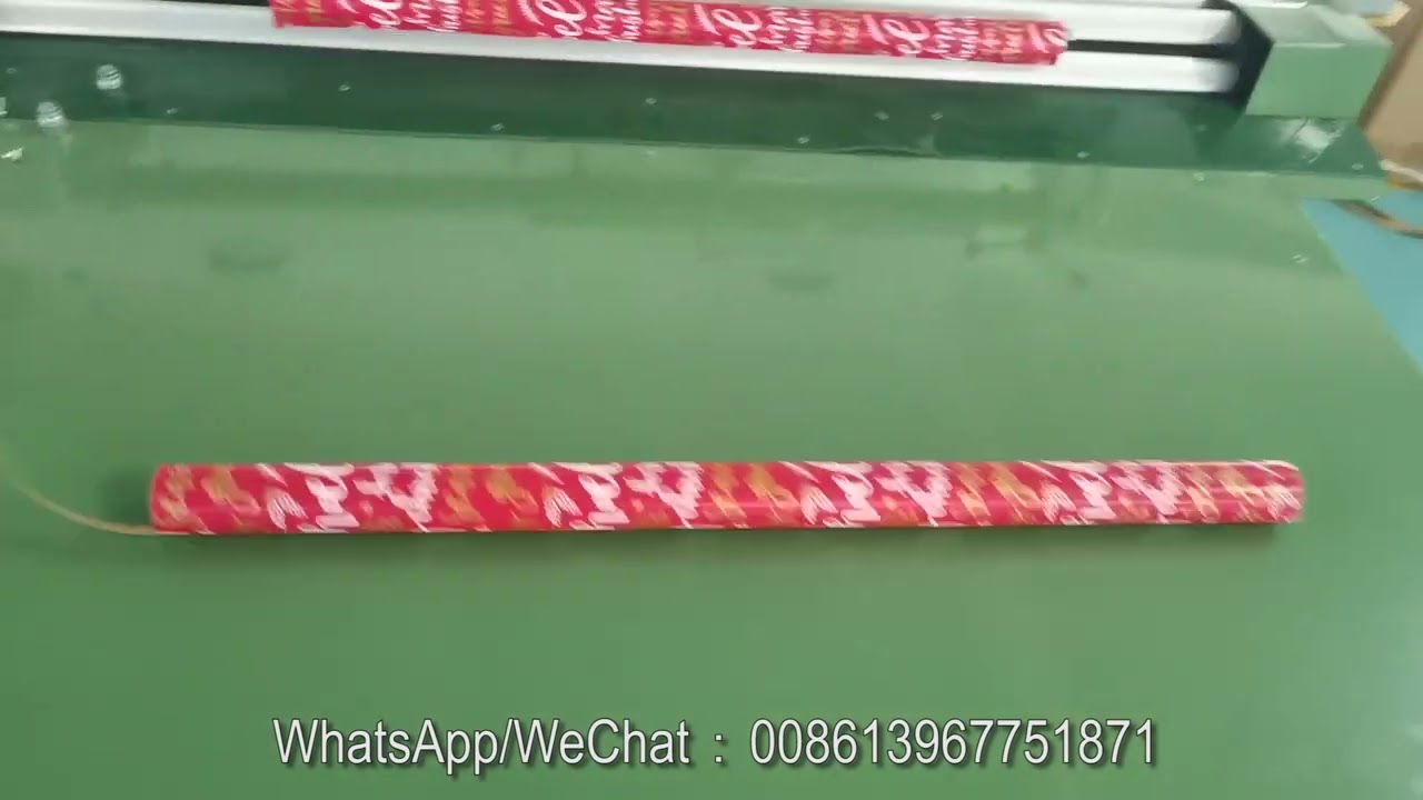 Gift paper rewinding machine and paper wrapping machine with easy tearing line  new design