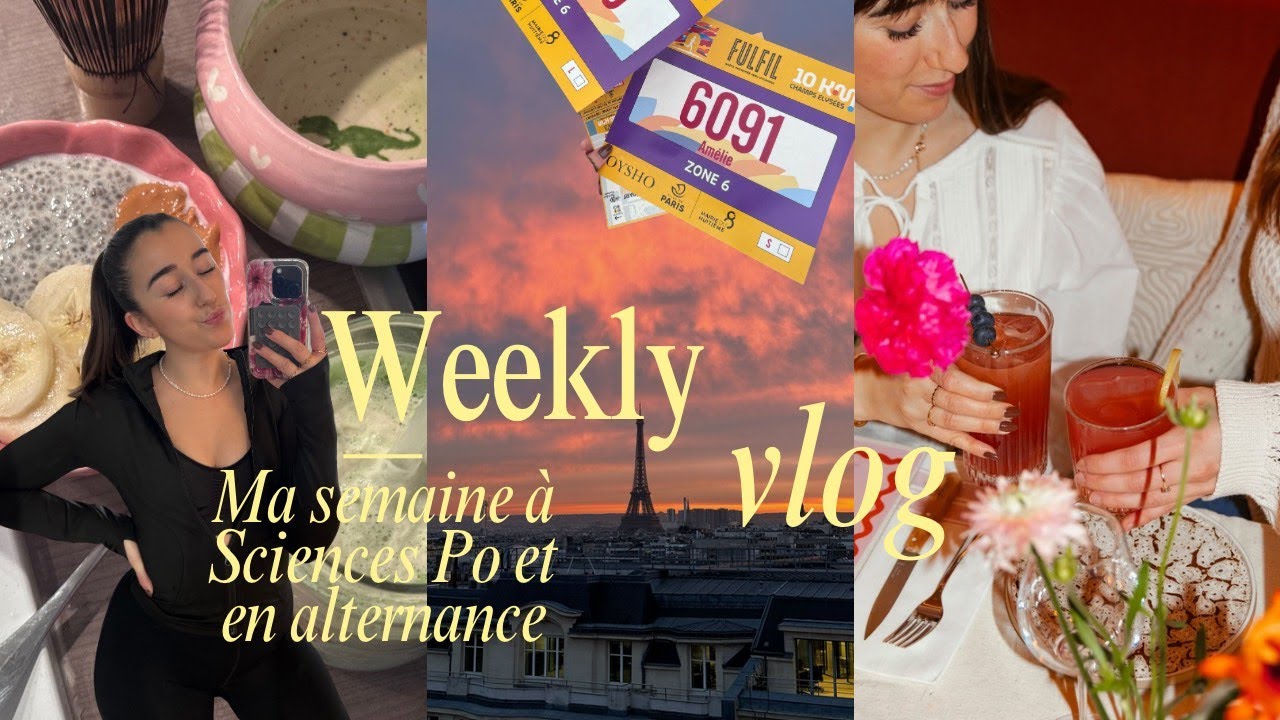 PRODUCTIVE UNI VLOG : en alternance, sciences po, running et profiter de Paris (weekly vlog)