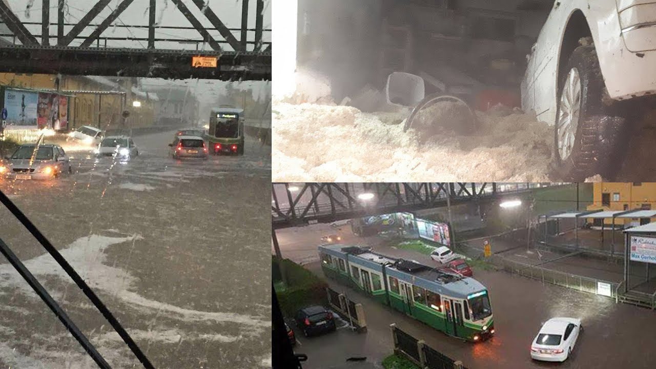 Unwetter Graz/Umgebung - Citypark unter Wasser 16.04.2018