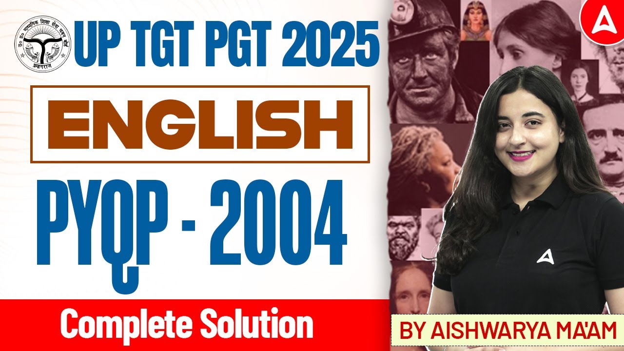 UP TGT PGT 2025 | English PYQ 2004 with Complete Solution | TGT PGT English | By Aishwarya Ma’am