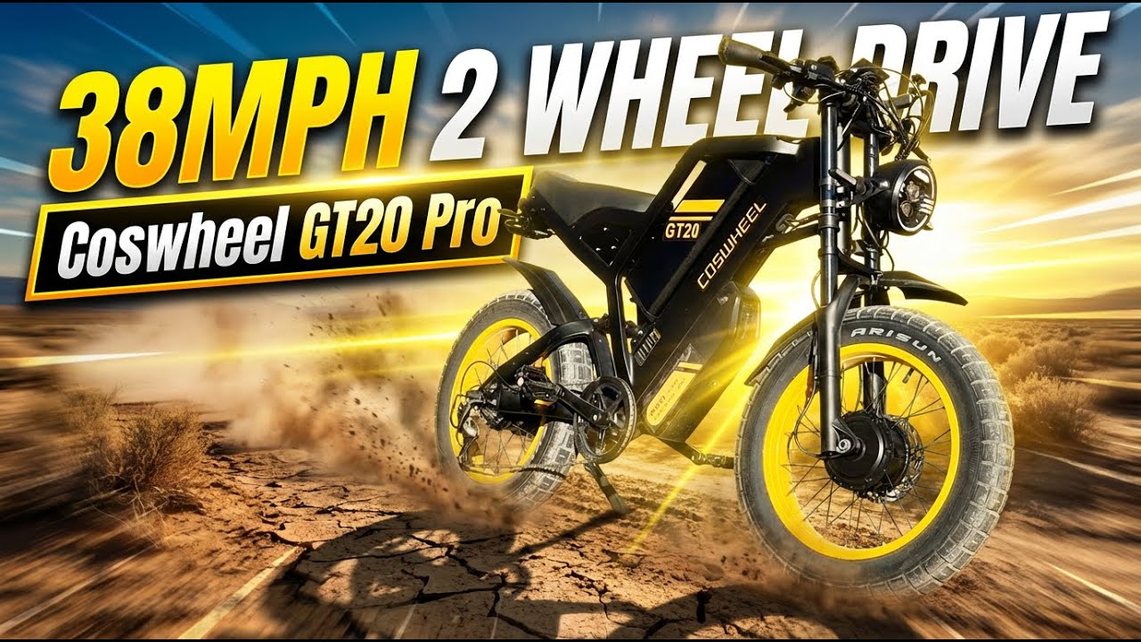 Coswheel GT20 Pro — САМЫЙ БЫСТРЫЙ электровелосипед! 38 миль в час и запас хода 145 миль!