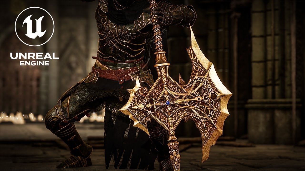 Dark fantasy halberd weapon | Unreal Engine 5.4 cinematic