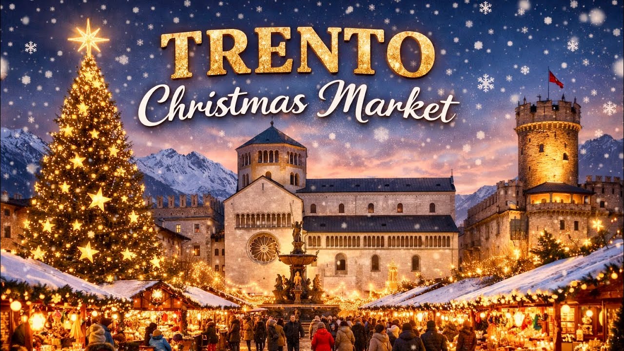 Trento Christmas market , Mercatino di Natale di Trento , Italy #walkthrough