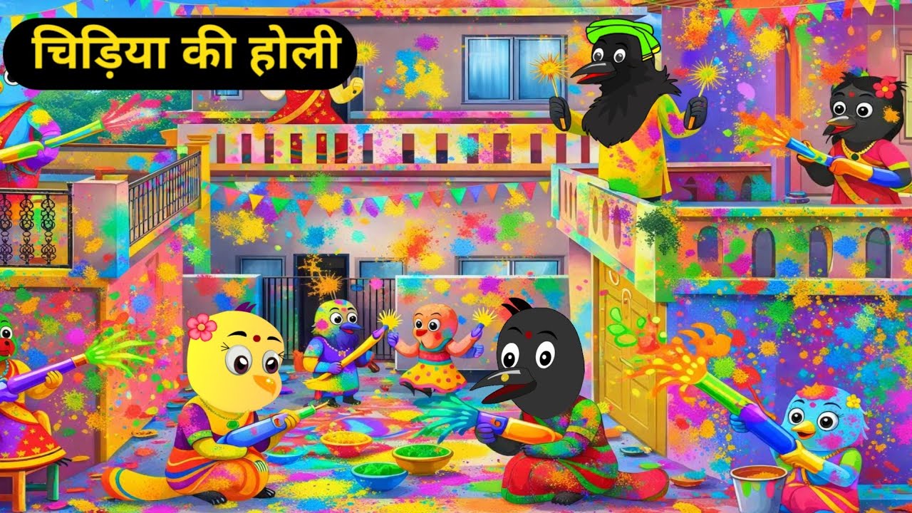 चिड़िया की होली | Episode Rano | Chidiya Wala Cartoon | Tuni Acchi Cartoon | hindi stories