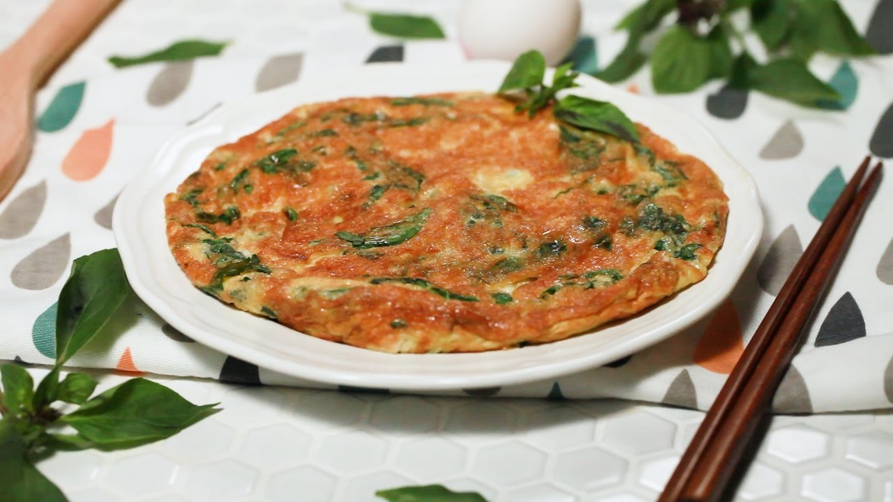輕鬆上手家常菜 九層塔煎蛋 Fried Egg with Chinese Basil