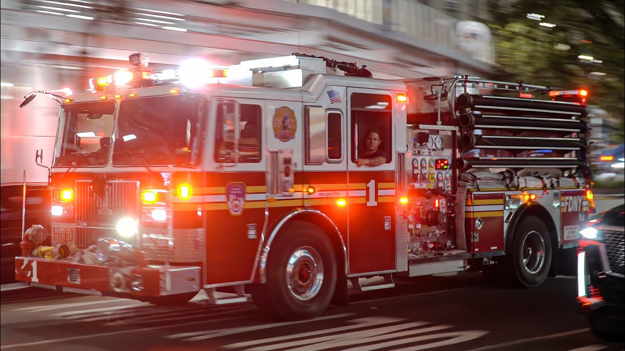 ⁴ᴷ *Q2B SIREN* “MIDTOWN EXPRESS” [FDNY] E01 L024 responding with PEAKING Q & HORNS! 