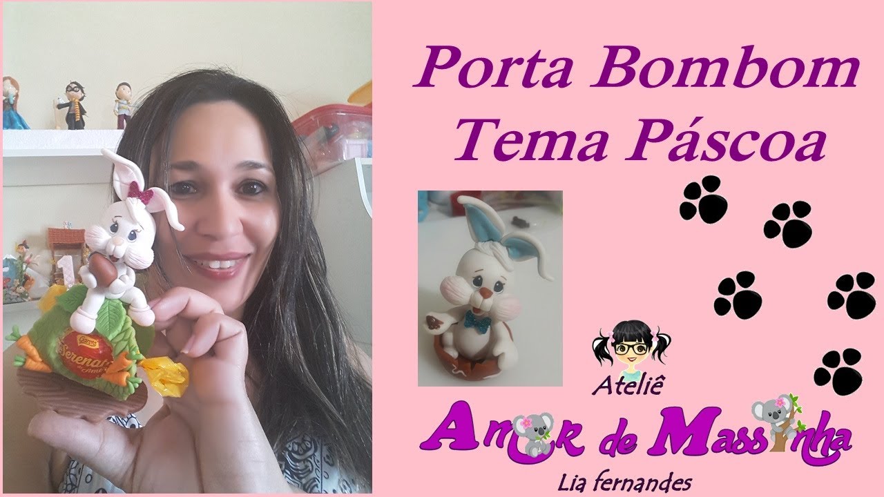 Porta Bombom Tema Páscoa  -  Todo Modelado à Mão