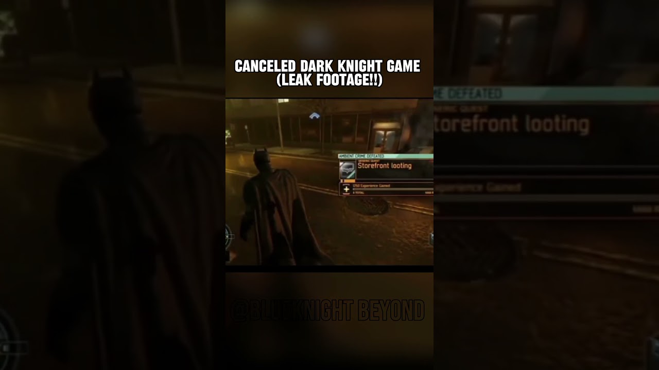 Canceled Dark Knight Movie Game (Leaked Footage!!) #shorts
