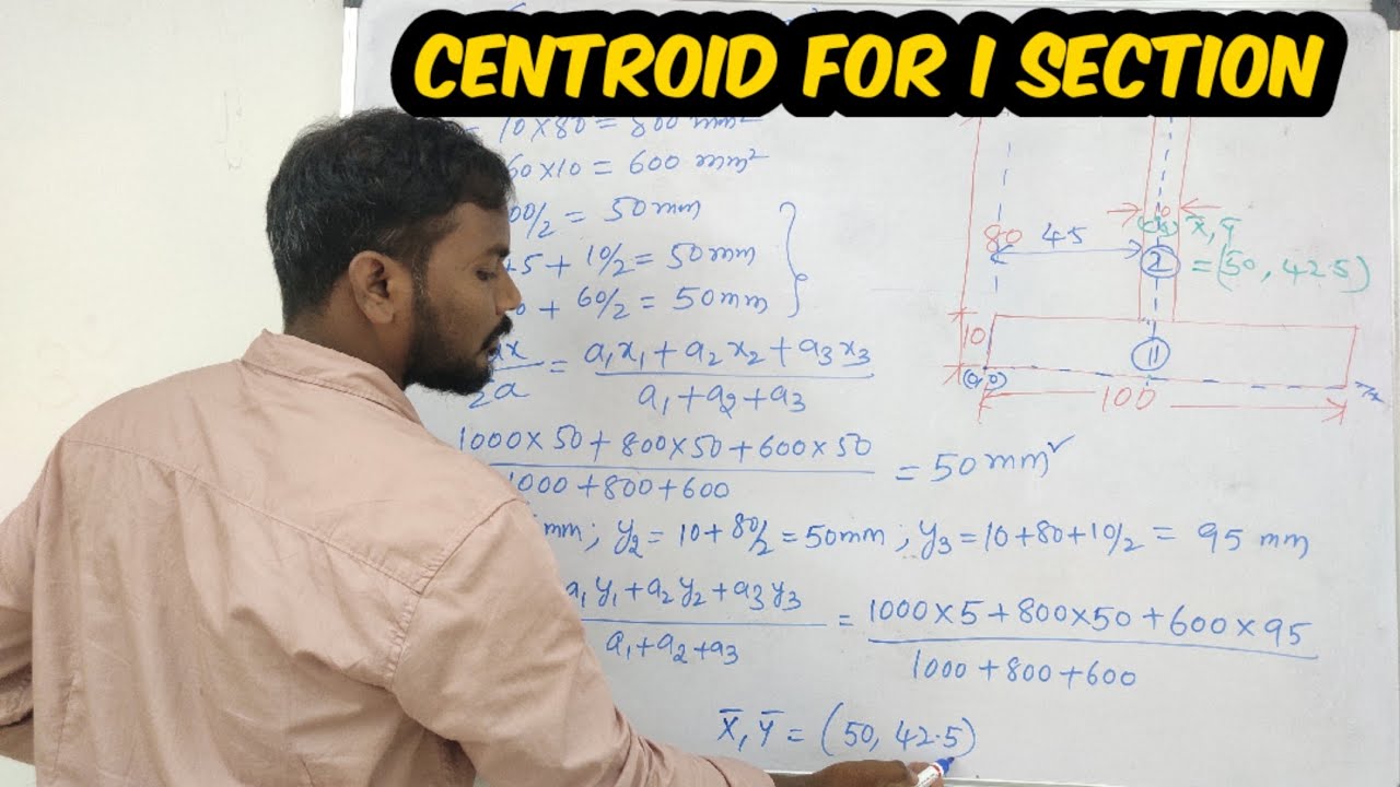 Centroid of I section | Moment of Inertia | Engineering Mechanics | Strength of Materials i section