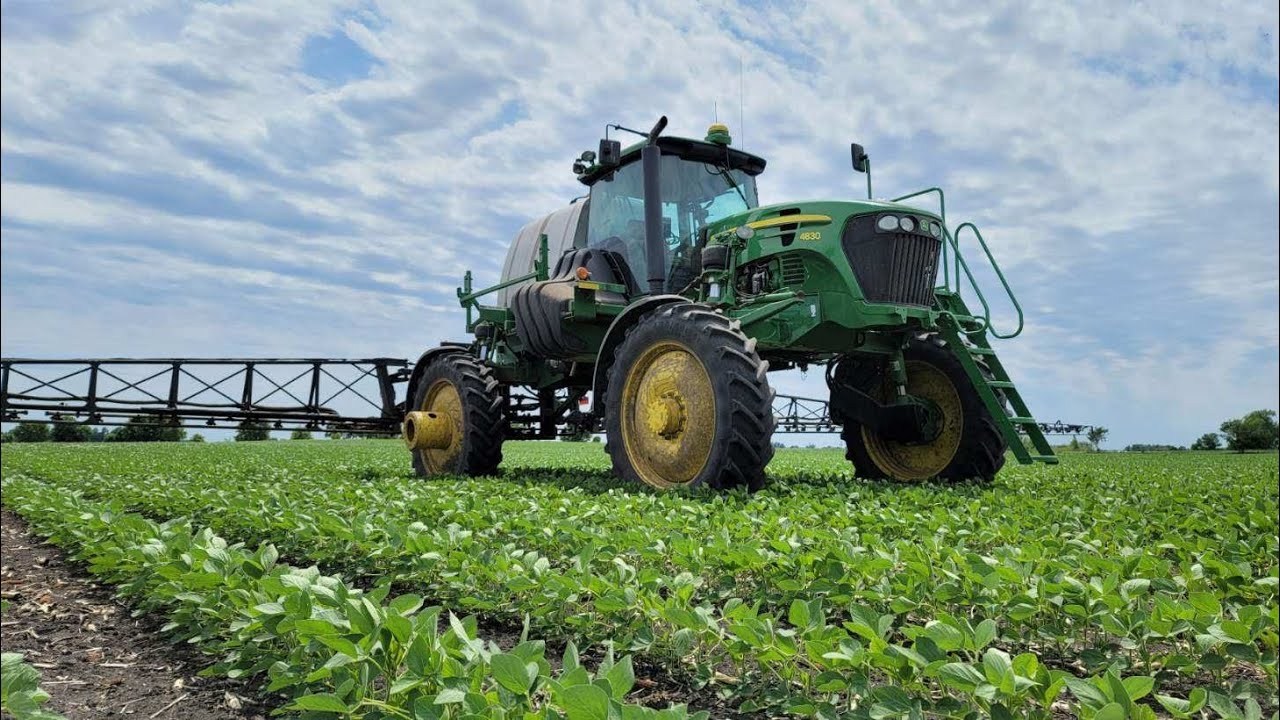 Spraying Roundup-Glyphosate