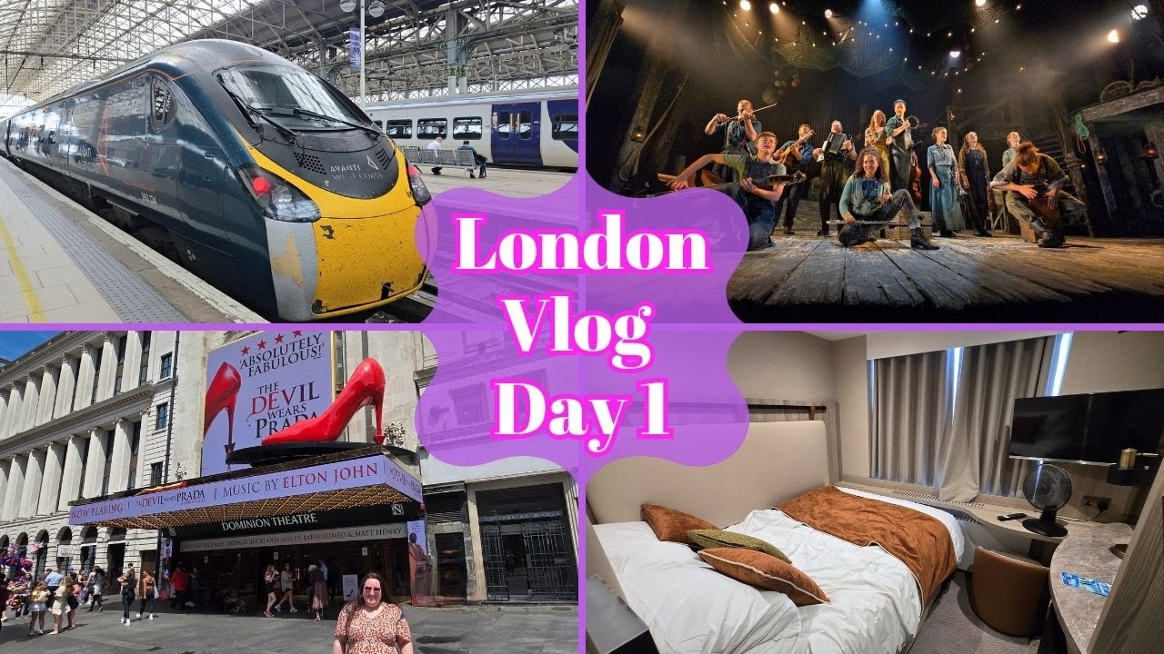 London Vlog Day 1 | Travel Day West End Shows & Hotel Stay | The Devil Wears Prada & Benjamin Button