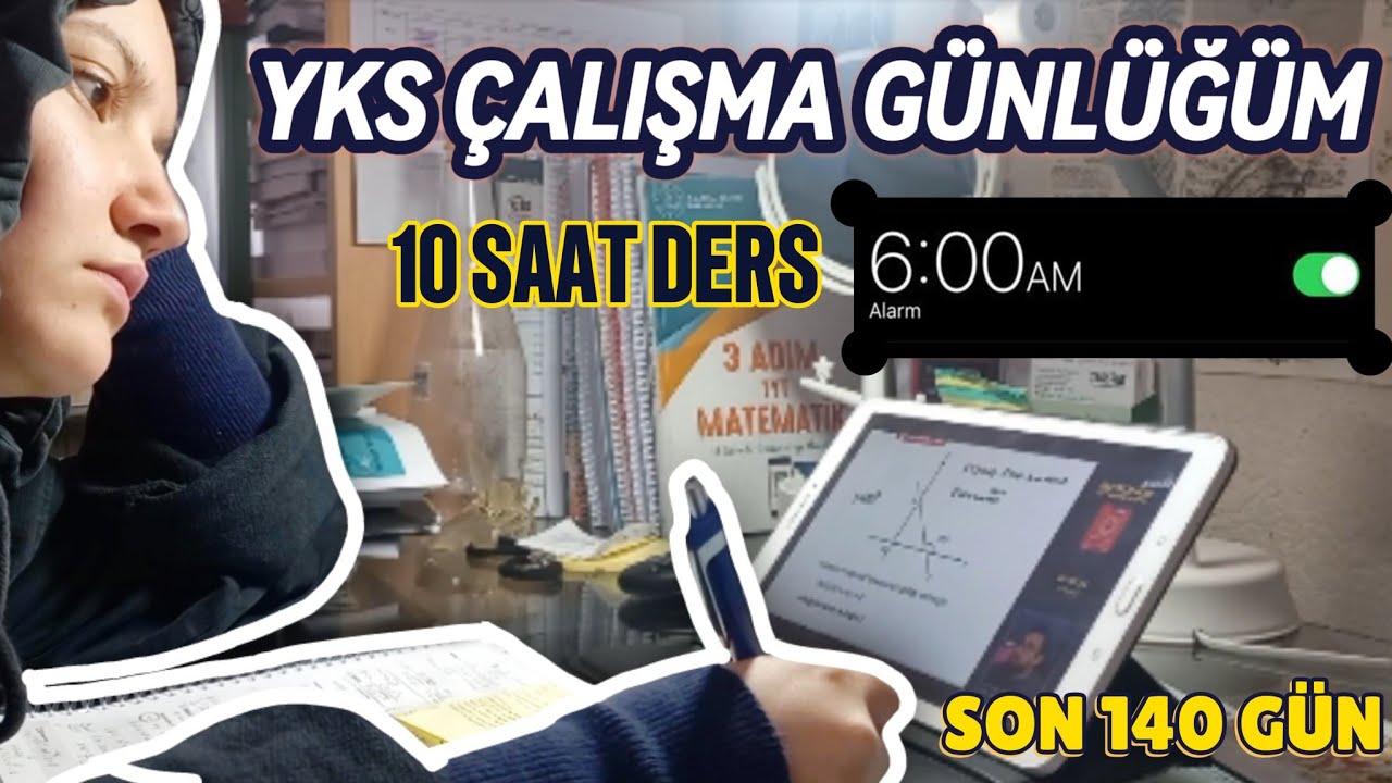 YKS ÇALIŞMA GÜNLÜĞÜM || 10 saat ders,deneme,türev