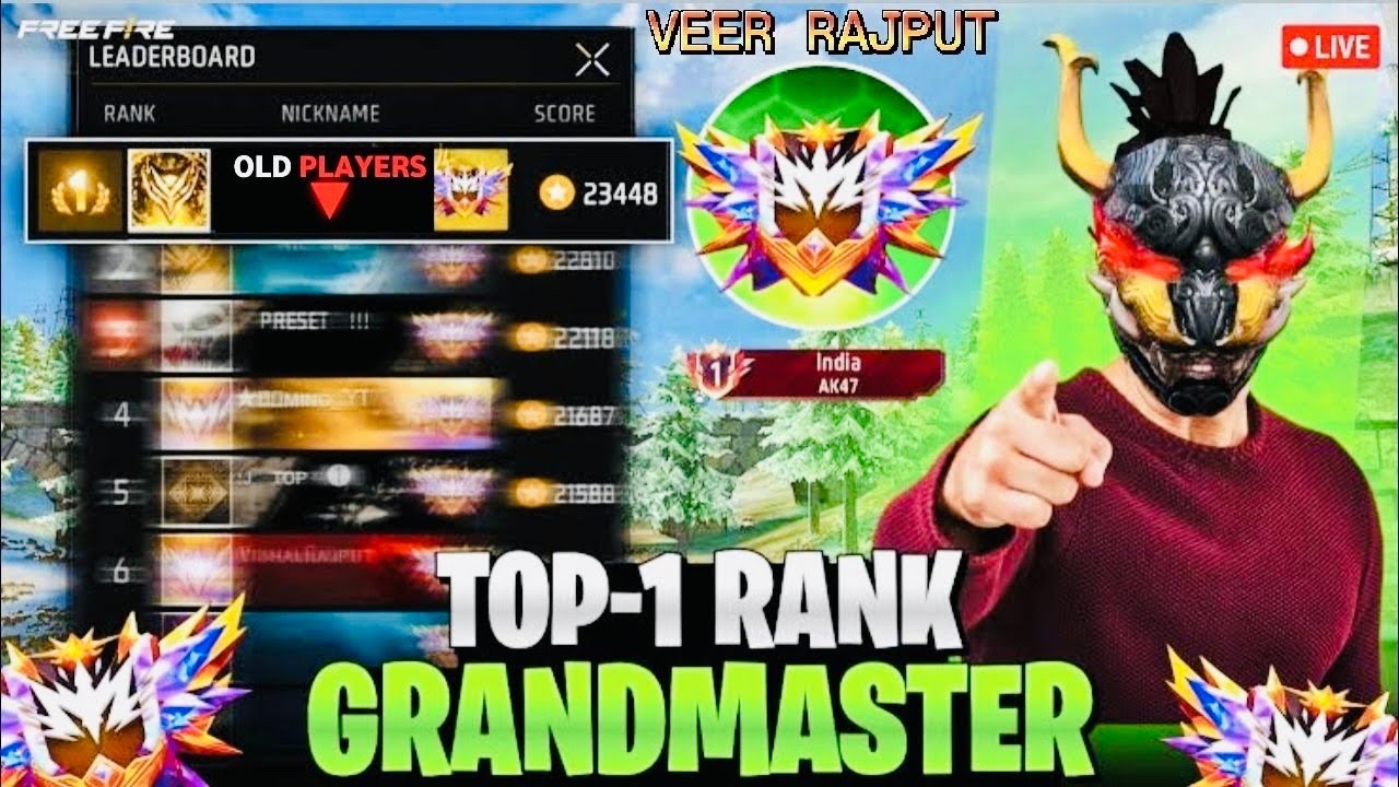🔴[LIVE Free Fire New Rank Season Rank Push Br-Rank Live!! VR-GAMER