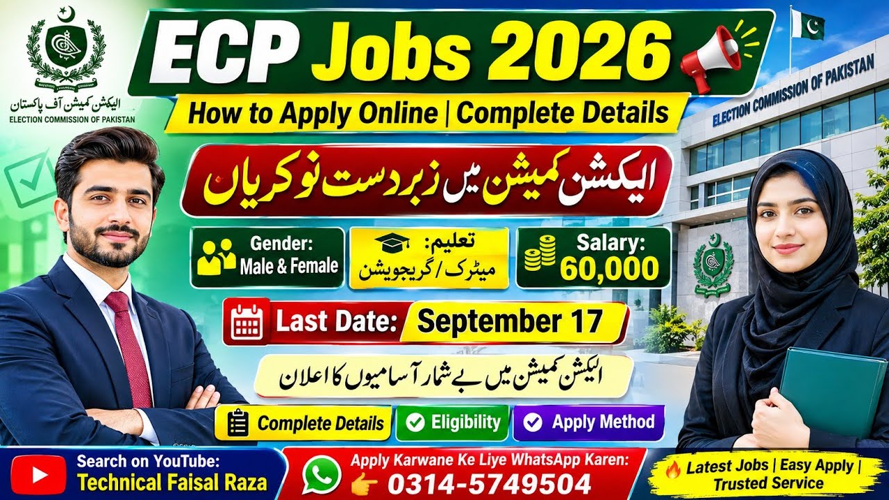 ECP Jobs 2026 | Election Commission of Pakistan Jobs 2026 | Matric & Graduation 