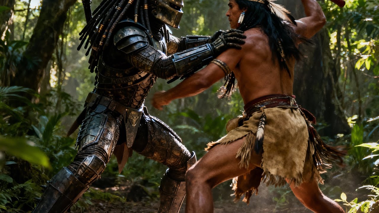Predator vs native tribe fight for survival 