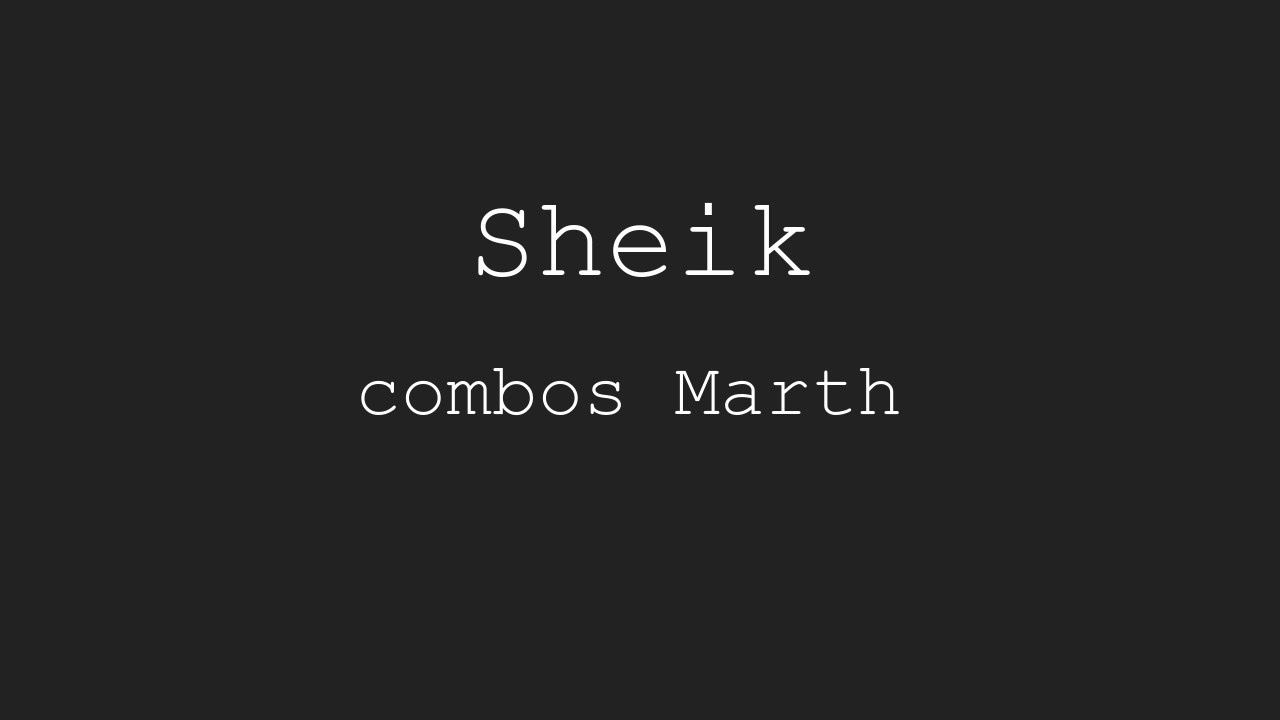 Sheik combos Marth