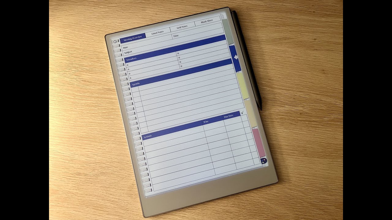 Meeting Notes for the reMarkable Paper Pro