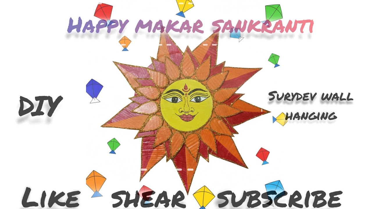 Makar Sankranti Craft Ideas | DIY Sun Art for Festival Decoration ✨​